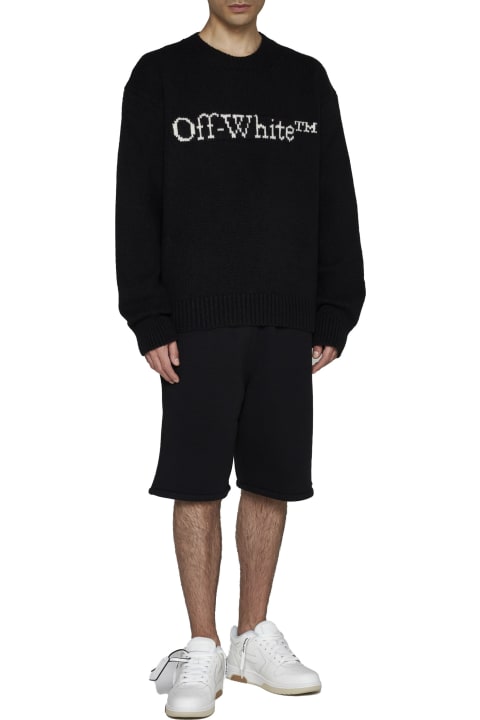 Sweaters for Men Off-White Logo Intarsia Sweater