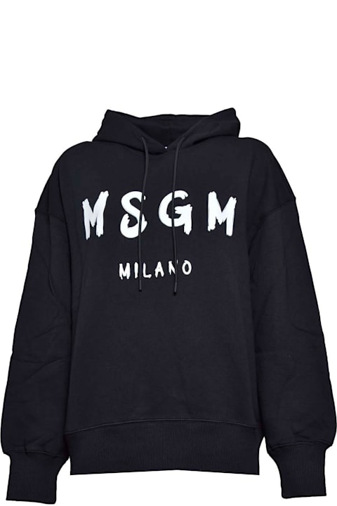 MSGM Fleeces & Tracksuits for Women MSGM Logo Printed Drawstring Hoodie