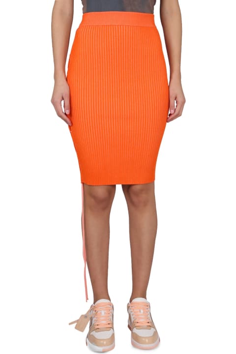 Clothing for Women Off-White Skirt In Orange Viscose
