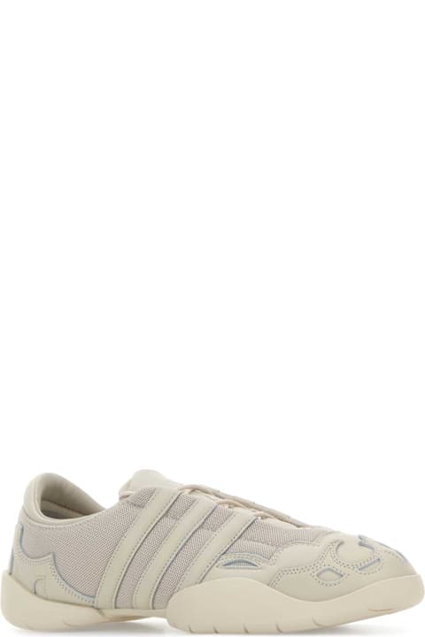 Y-3 Chalk Fabric And Leather Regu 2002 Sneakers
