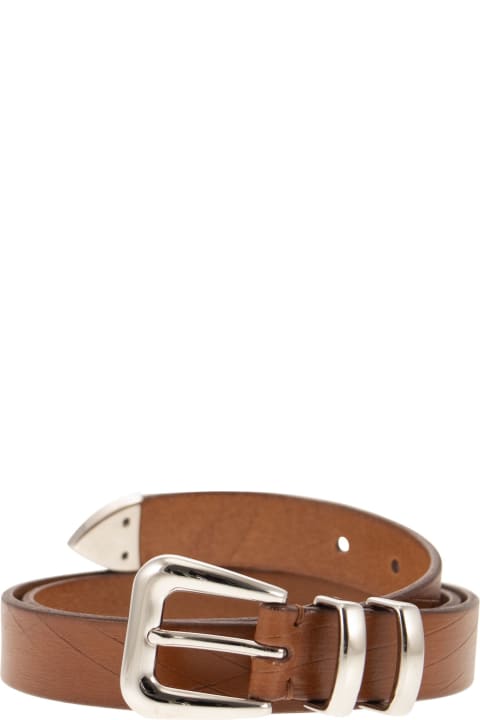 Accessories for Men Brunello Cucinelli Leather Belt With Tip