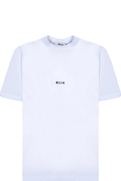 MSGM Topwear for Men MSGM Micro Logo White T-shirt