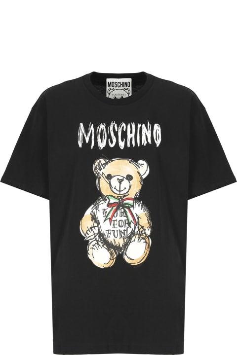 Moschino Women Moschino Drawn Teddy Bear T-shirt