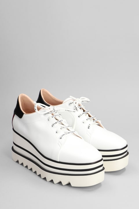 Stella McCartney Wedges for Women Stella McCartney Lace Up Shoes In White Leather