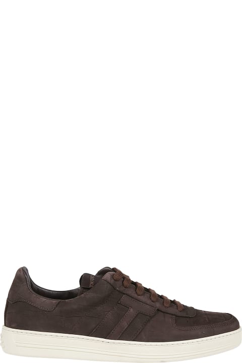 Tom Ford Sneakers for Women Tom Ford Radcliffe Crocodile-effect Nubuck Low Top Sneakers