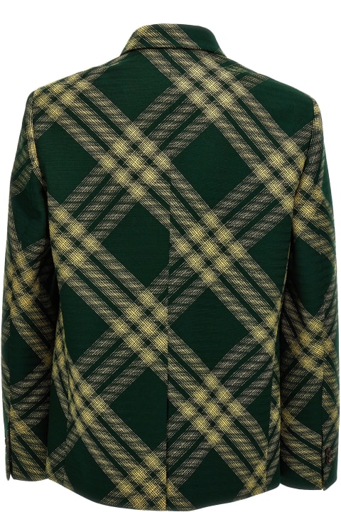 Burberry Coats & Jackets for Men Burberry Check Wool Tailored Blazer