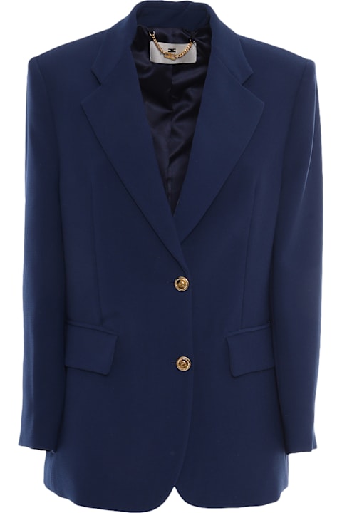 Coats & Jackets for Women Elisabetta Franchi Blue Jacket