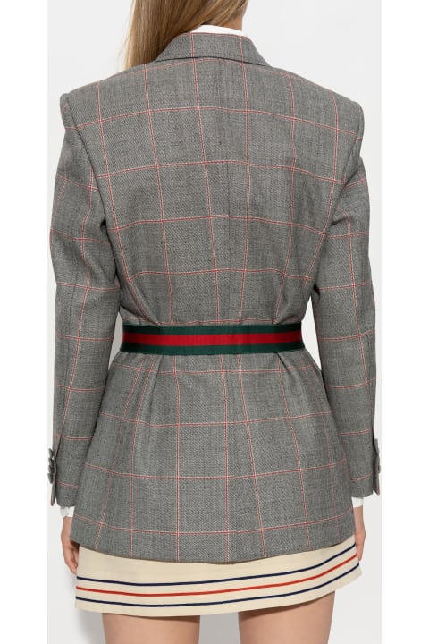 Coats & Jackets for Women Gucci Belted Wool Blazer