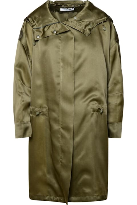 Sale for Women Max Mara 'tambuto' Khaki Green Silk Parka