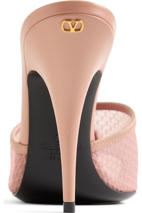 Valentino Garavani Coeur Vipère Leather Mules