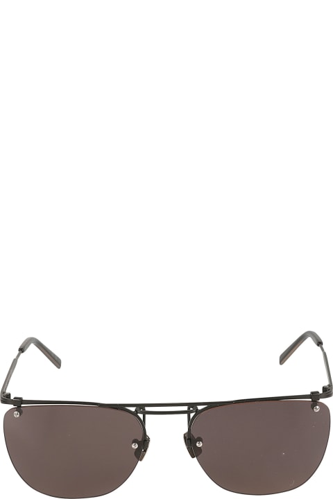Saint Laurent Eyewear Eyewear for Men Saint Laurent Eyewear Straight Top Bar Oval Lens Sunglasses