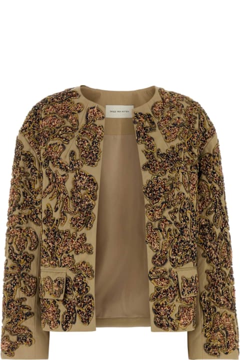 Dries Van Noten for Women Dries Van Noten Embellished Cotton Vonda Jacket