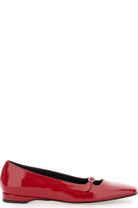 Fashion for Women Carel 'emilie' Red Ballet Flats With Buckle In Patent Leather Woman