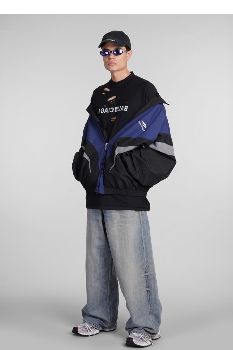 メンズ Balenciagaのコート＆ジャケット Balenciaga Bomber In Black Polyester