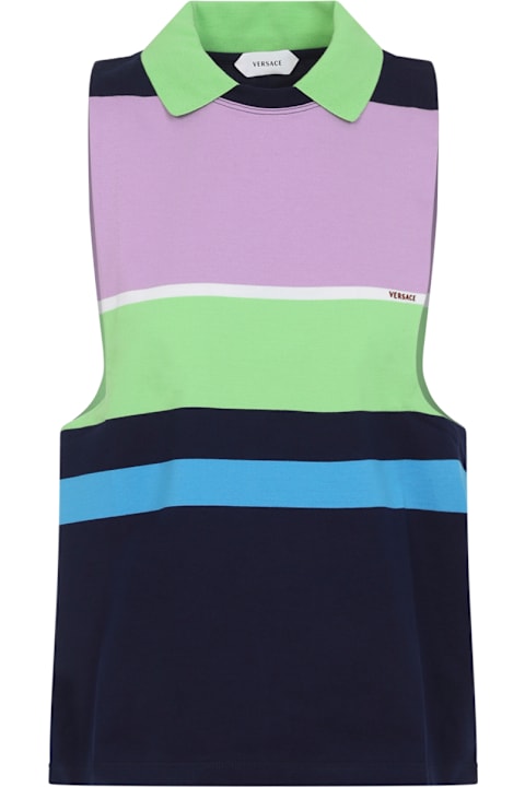 Versace Sweatshirt Heavy Striped Cotton