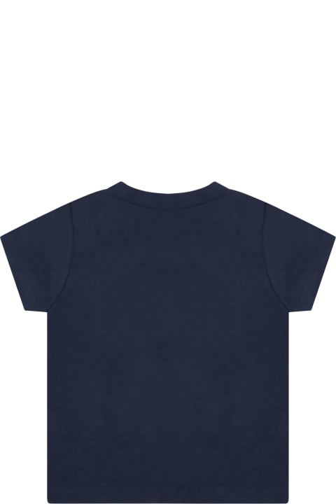ベビーボーイズ Levi'sのTシャツ＆ポロシャツ Levi's Blue T-shirt For Babies With Patch Logo