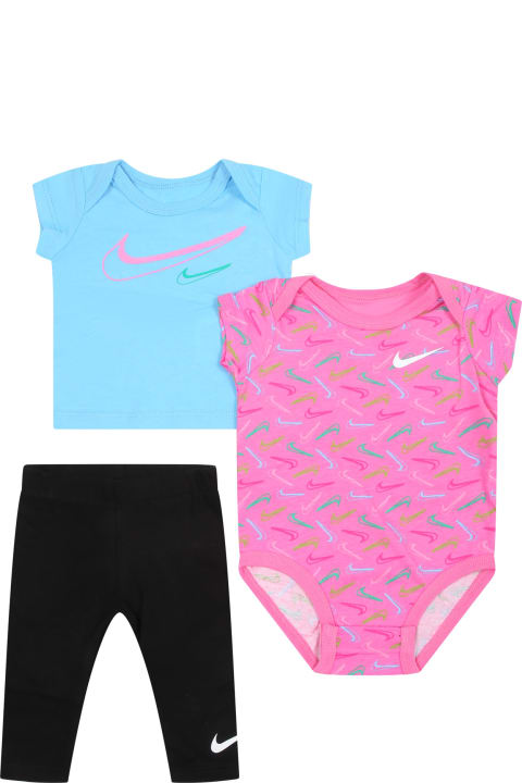Bottoms for Baby Girls Nike Multicolor Suit For Baby Girl With Swoosh