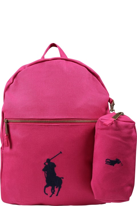 Accessories & Gifts for Girls Ralph Lauren Fuchsia Backpack For Girs With Logo