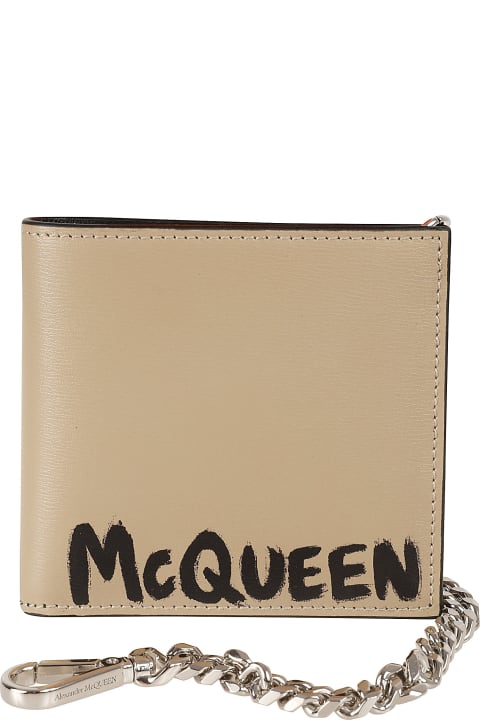 Alexander McQueen Accessories for Men Alexander McQueen Logo Detail Chain Applique Wallet