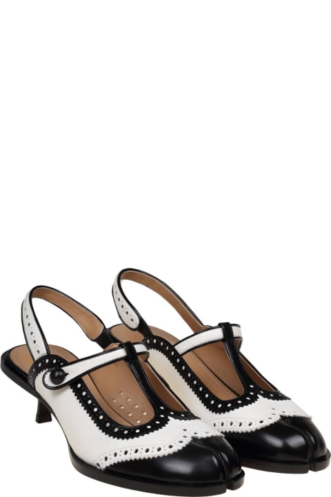 Maison Margiela High-Heeled Shoes for Women Maison Margiela Slingback Bourgeoise In Color White/black Leather