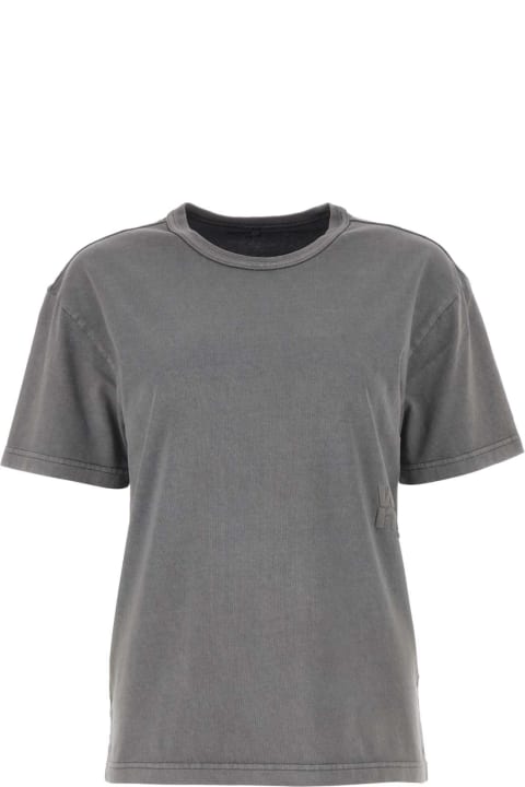 T by Alexander Wang Topwear for Women T by Alexander Wang Grey Cotton Oversize T-shirt