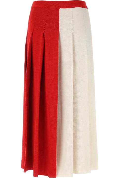 Fashion for Women Gucci Two-tone Wool Skirt