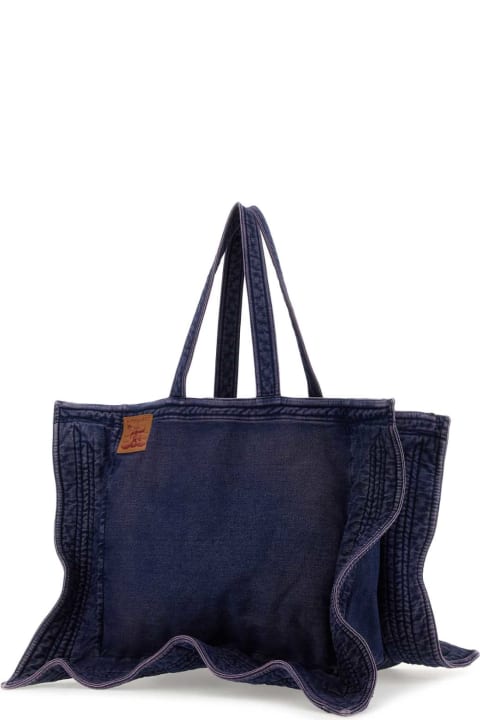 Y/Project Totes for Women Y/Project Purple Denim Shopping Bag