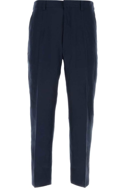 Prada Clothing for Men Prada Blue Linen Pant