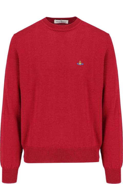 Sweaters for Men Vivienne Westwood 'alex Round Neck' Logo Sweater