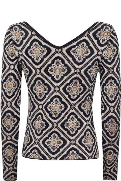 Etro for Women Etro Floral-jacquard Knitted Jumper