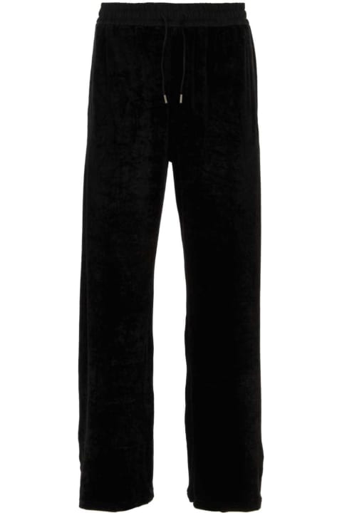 Saint Laurent Clothing for Men Saint Laurent Black Stretch Chenille Joggers