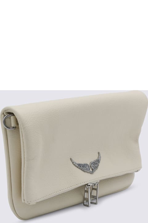 Zadig & Voltaire for Men Zadig & Voltaire White Rock Grained Leather Shoulder Bag