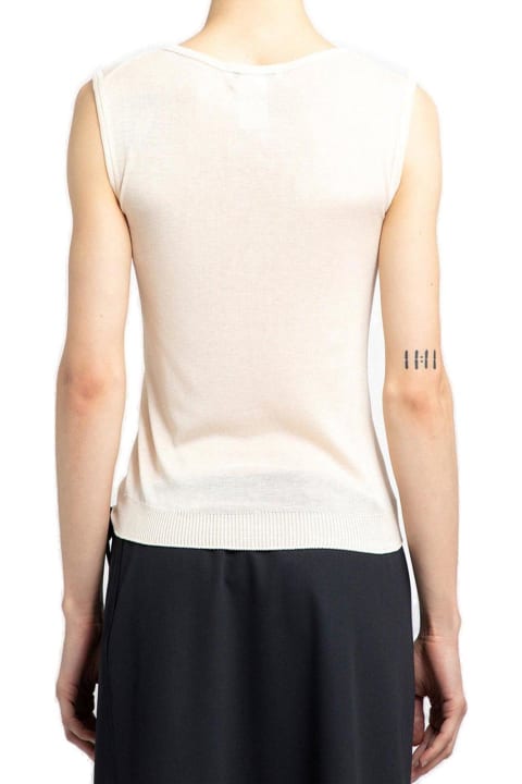 Lemaire ملابس علوية لـ السيدات Lemaire Semi-sheer Ribbed Knitted Tank Top