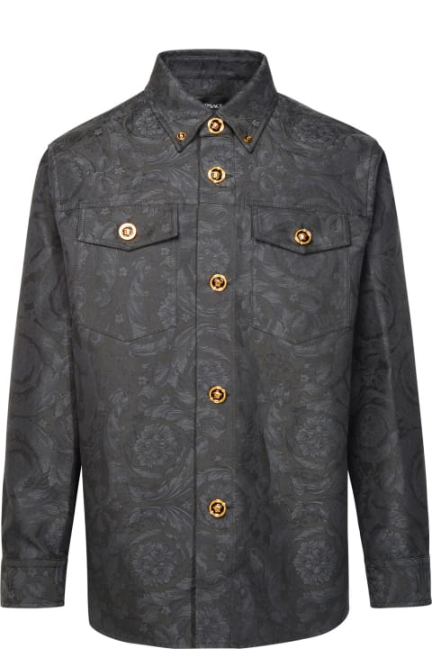 INFORMAL SHIRT MEDUSA HARNESS PRINT for Men - Versace sale