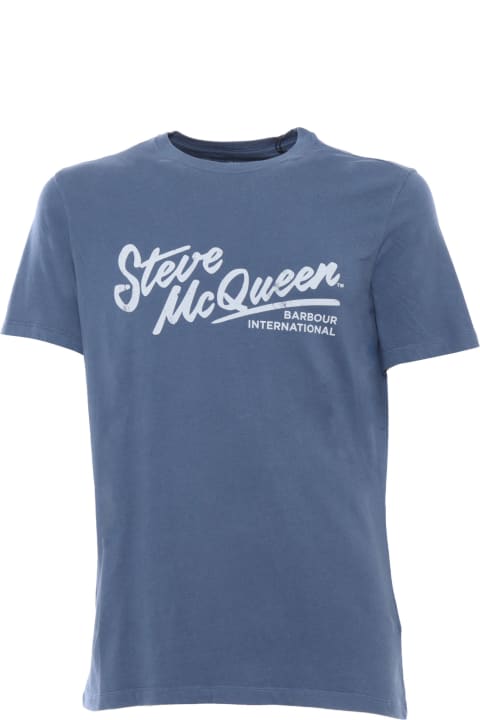 Fashion for Men Barbour Blu Patterned T-shirt