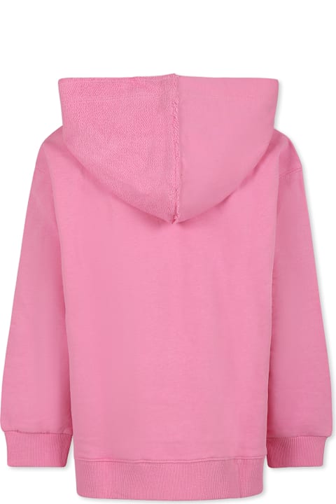 MM6 Maison Margiela Sweaters & Sweatshirts for Girls MM6 Maison Margiela Pink Sweatshirt For Girl With Logo