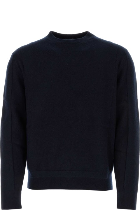 Zegna Fleeces & Tracksuits for Men Zegna Midnight Blue Wool Blend Sweater