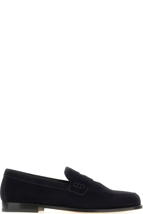 Doucal's Loafers & Boat Shoes for Men Doucal's Blue Suede Loafers