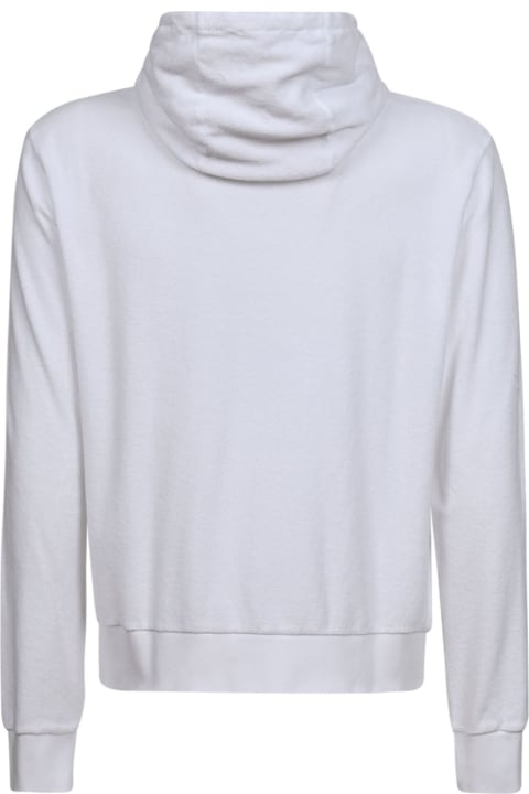 Rib Trim Hooded Plain Sweatshirt