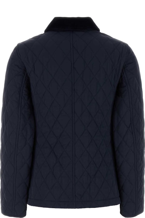 Coats & Jackets for Women Burberry Navy Blue Nylon Jacket