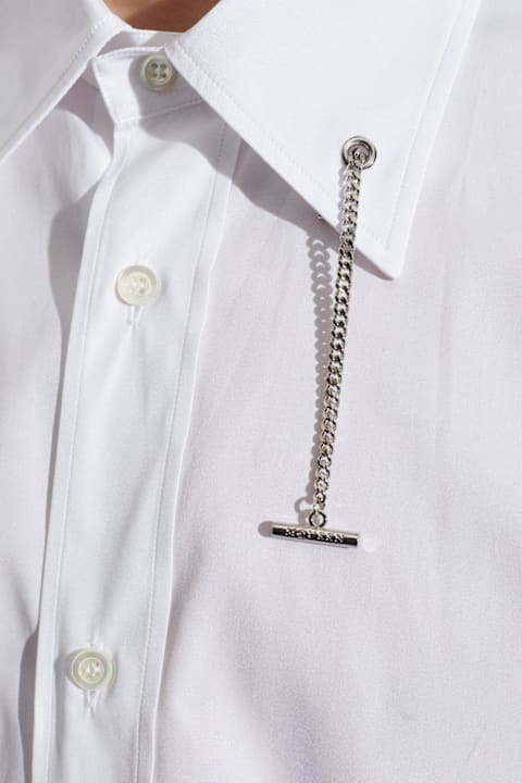 【関税&送料込】Alexander Mcqueen Twisted Cavalry Twill Spli Alexander McQueen Cross-bar Chain Shirt | italist