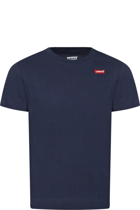 Levi's for Kids Levi's Blue T-shirt For Kids With Logo Patch