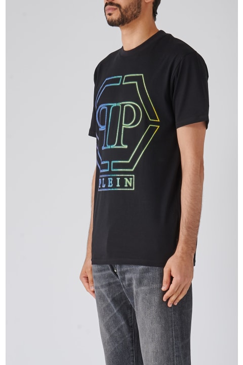 メンズ新着アイテム Philipp Plein T-shirt Round Neck Ss Hexagon T-shirt