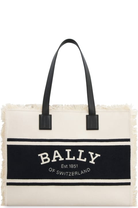 Bally Women Bally Crystaliaew Canvas And Leather Shopping Bag