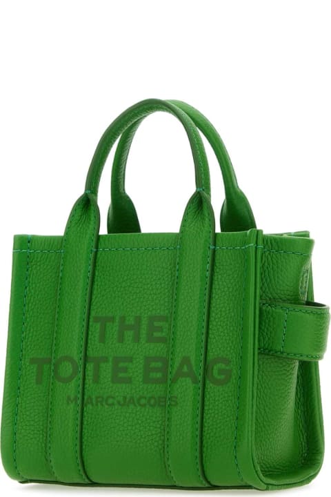 Marc Jacobs Totes for Women Marc Jacobs Green Leather Micro The Tote Bag Handbag