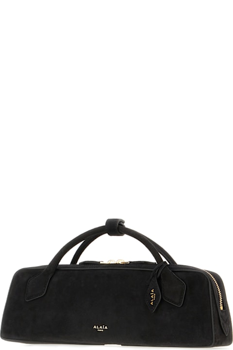 Alaia Bags for Women Alaia Black Suede Le Teckel Handbag