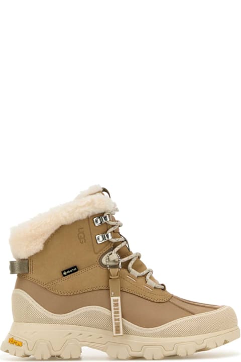 UGG Beige Leather Adirondack Meridian Hiker Ankle Boots