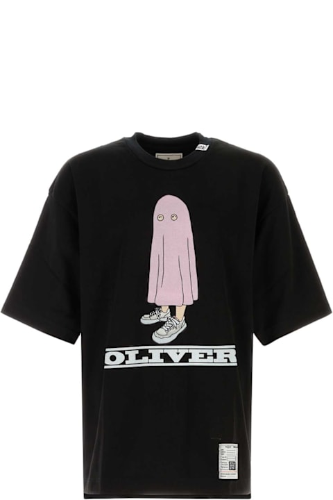 Mihara Yasuhiro لـ Kids Mihara Yasuhiro Black Cotton Oversize T-shirt