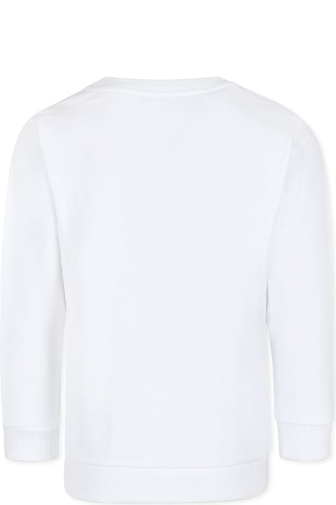 Homeware Balmain White Sweatshirt For Girl With Logo