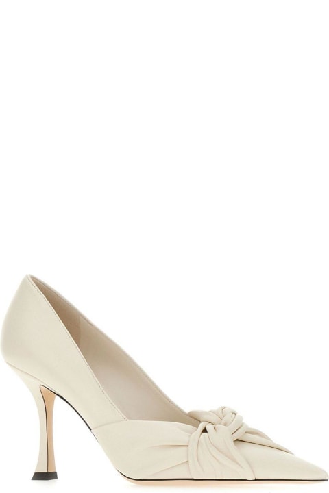Jimmy Choo for Women Jimmy Choo Hedera 90 Knot-detailed Pointed-toe Pumps